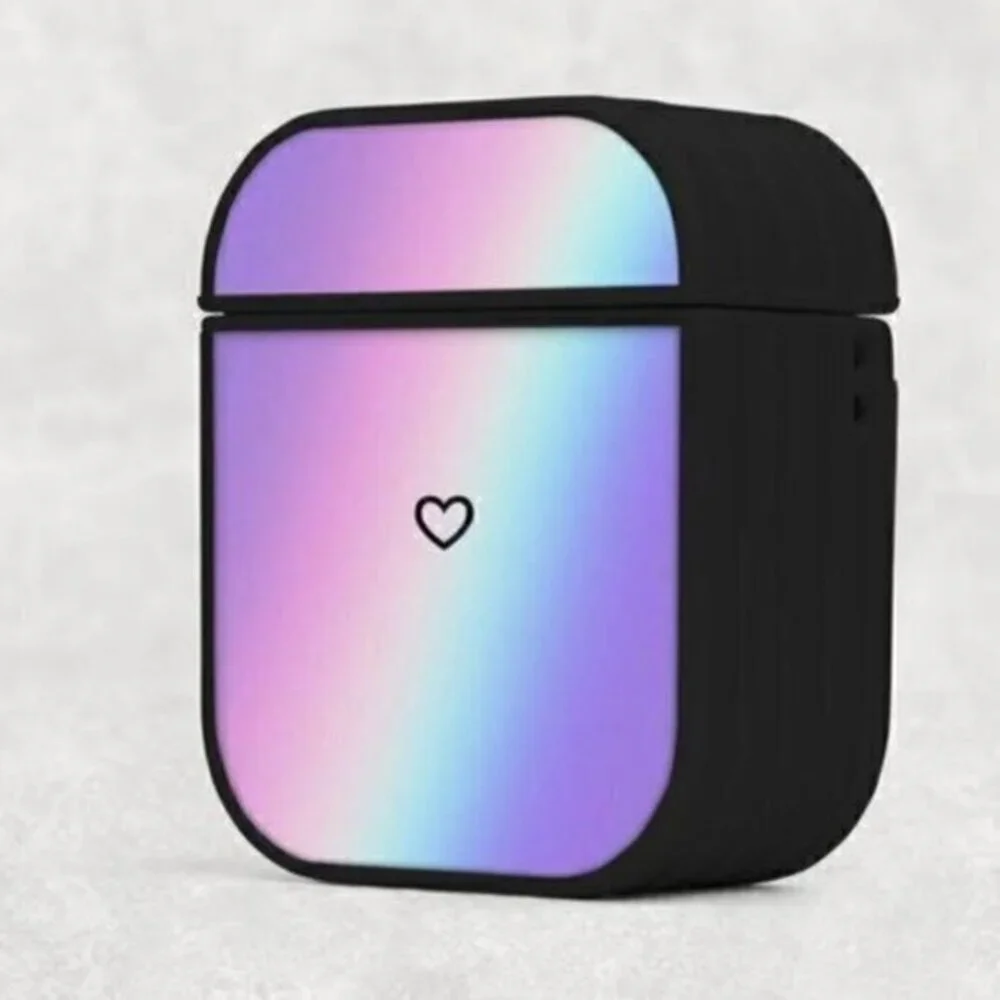 Rainbow Heart Airpod Case